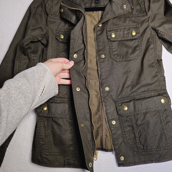 J. Crew Green Utility Jacket with Structured Silhouette - Picture 7 of 12